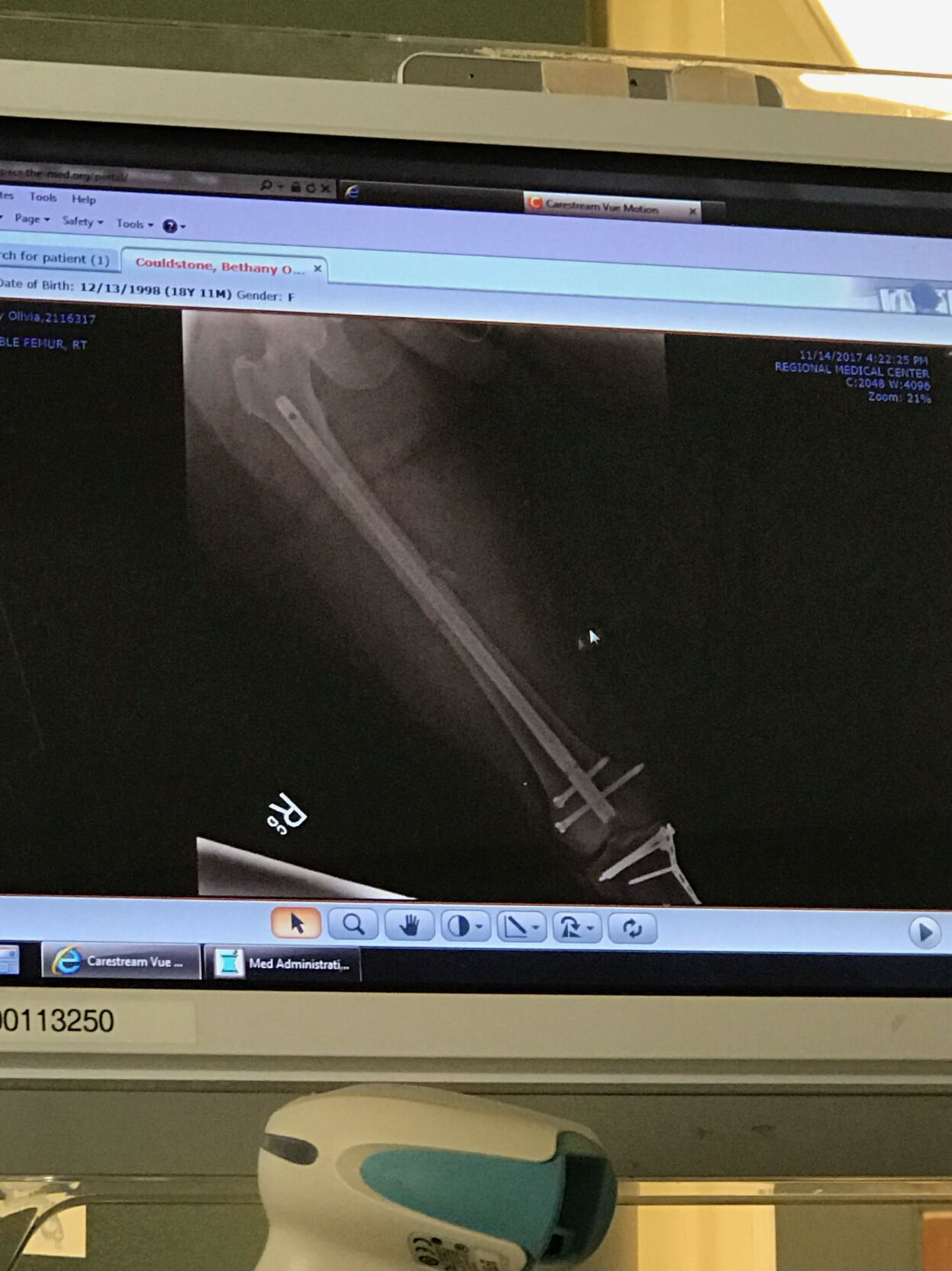 WRECKAGE INJURY